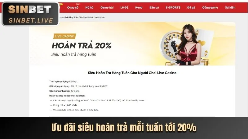 Thưởng nạp lại hàng ngày và hoàn trả Nổ Hũ